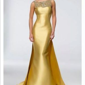 Beautiful Gold Terani Embellished Gown
